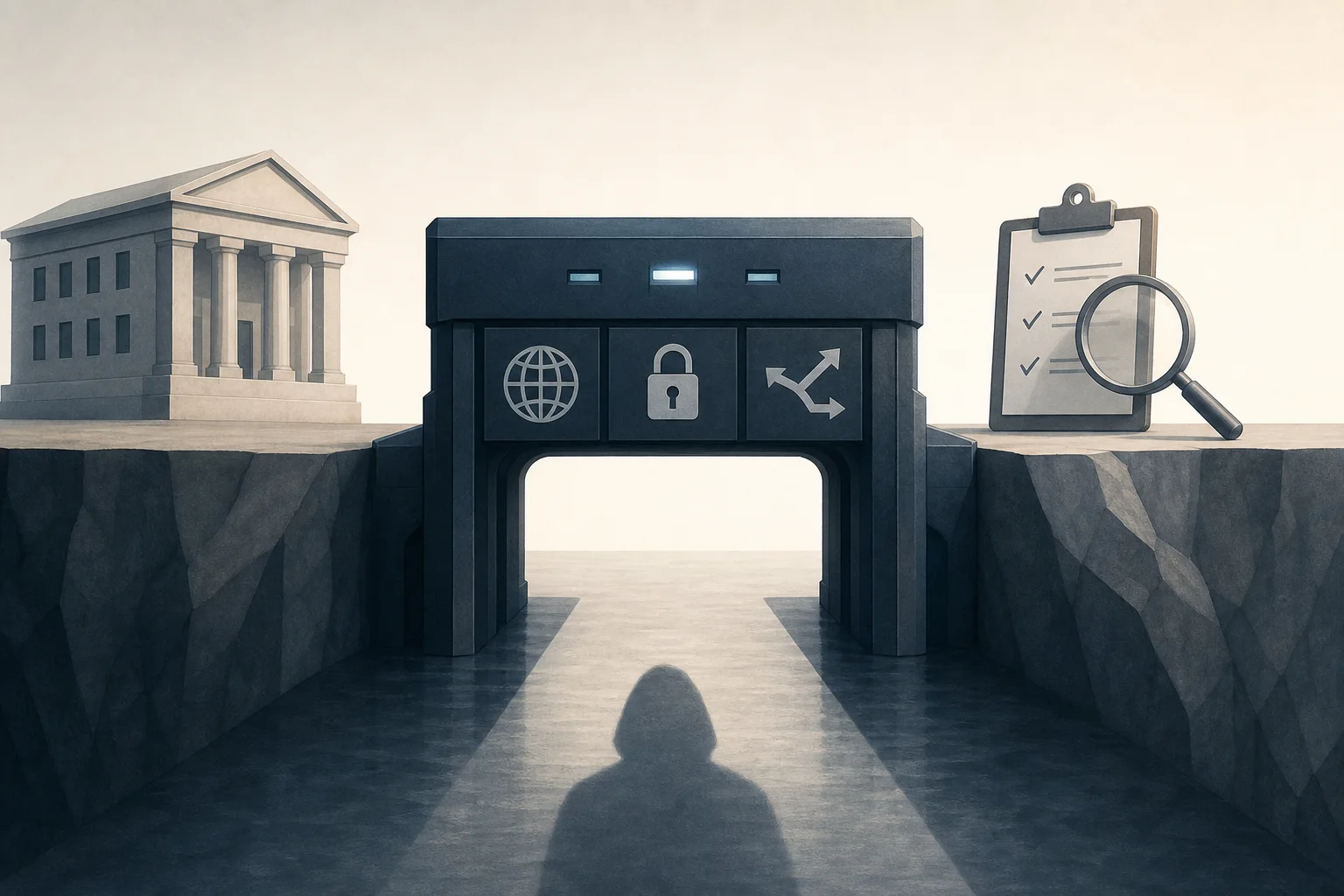 AI-generated story-specific editorial illustration for The edge is the shared weakness: Citrix outages and Korean bank breaches sharpen the case for exposure-first defense.