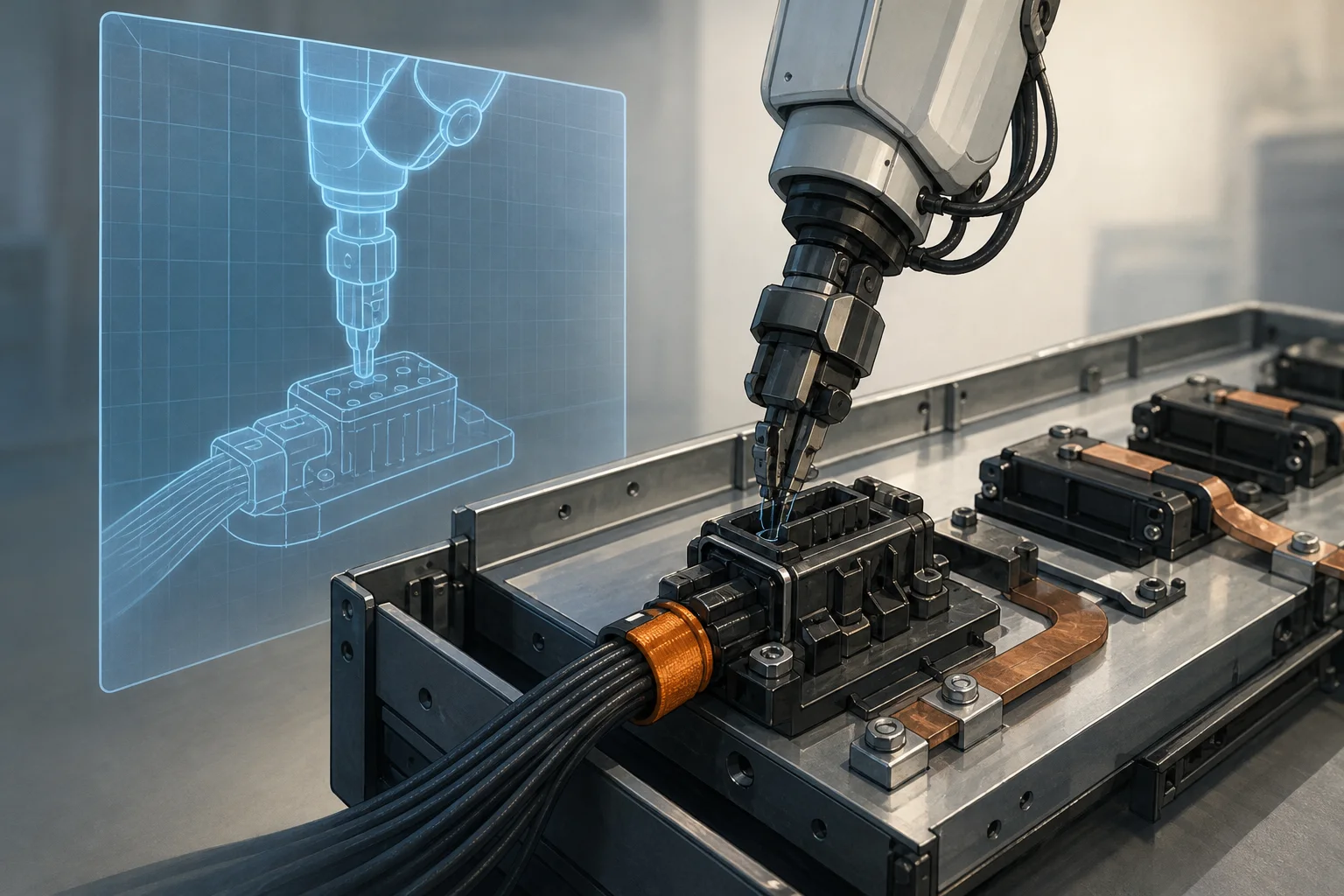 AI-generated story-specific editorial illustration for Cable Automation Needs a Reality Loop, Not Just a Robot Demo.