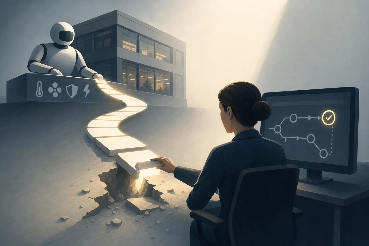 AI-generated story-specific editorial illustration for Agents Need More Than Permission to Act: They Need a Verifiable Path Back.