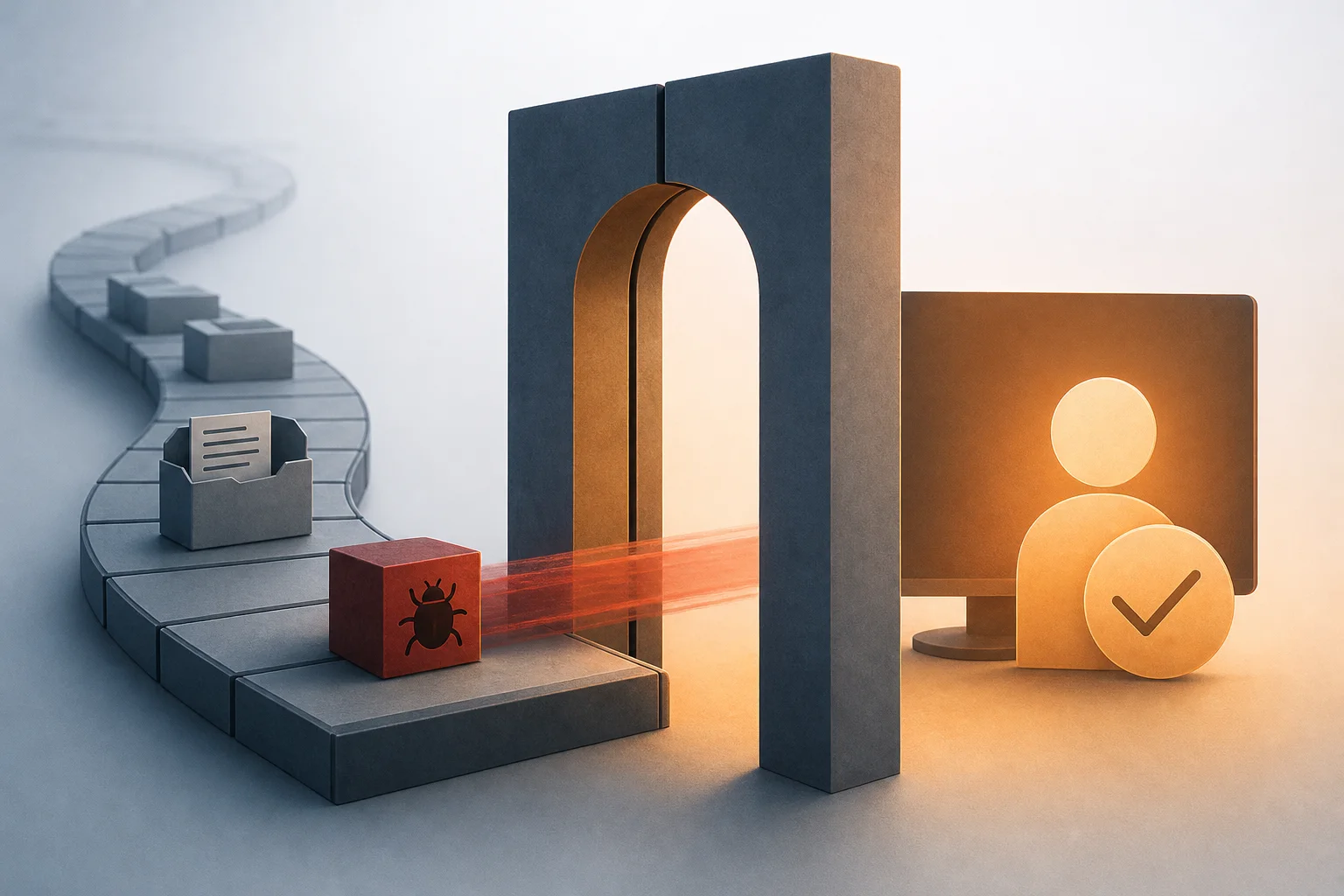 AI-generated story-specific editorial illustration for From VLSI Supply-Chain Paths to PAN-OS Exploitation, Monitoring Must Follow the Trust Boundary.