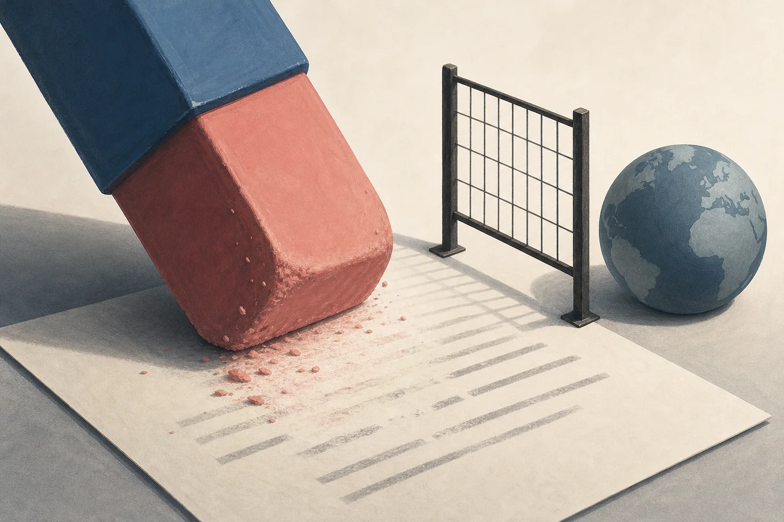 AI-generated story-specific editorial illustration for Meta’s retreat shows why data-use terms need an operational recovery plan.