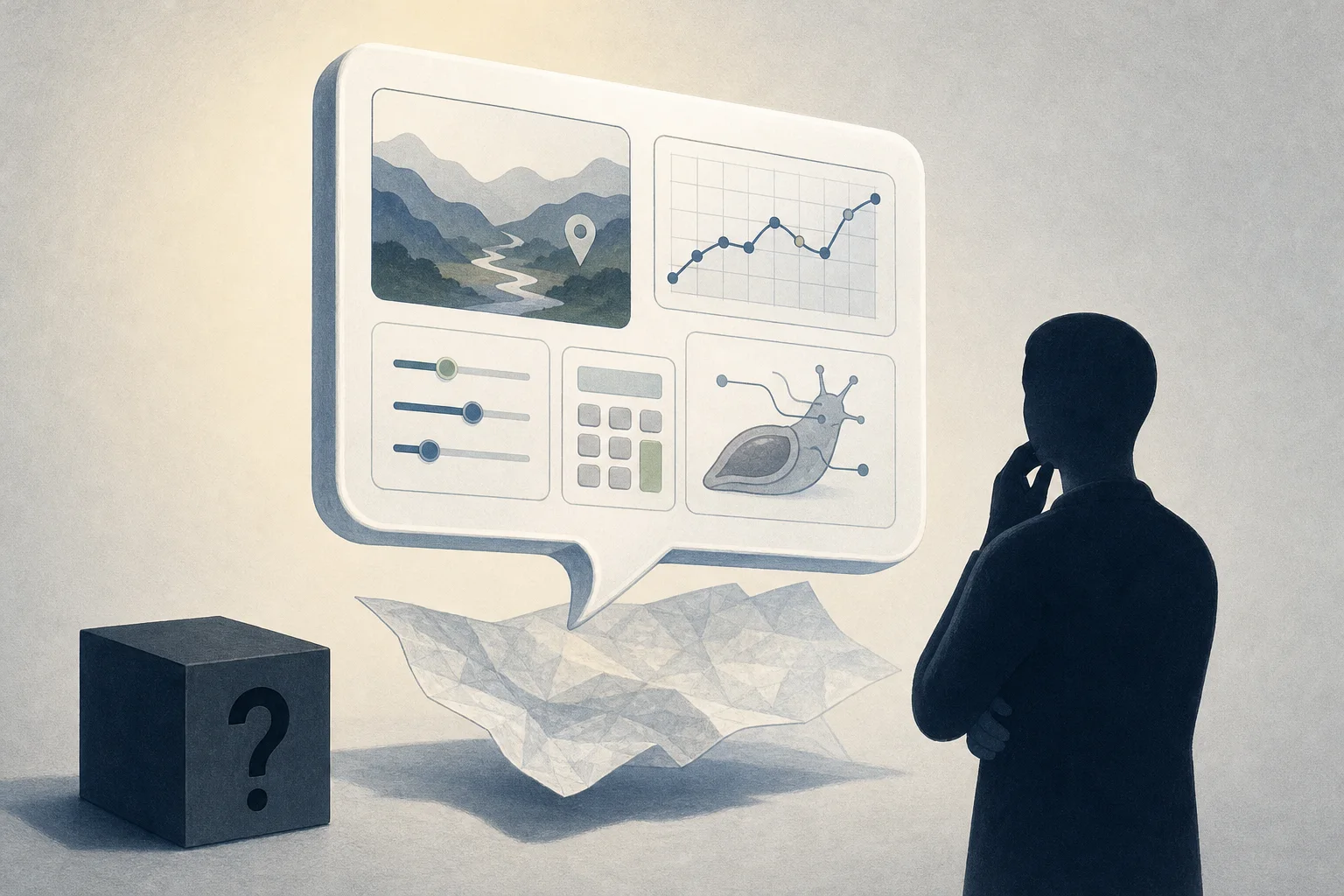 AI-generated story-specific editorial illustration for ChatGPT’s Intelligent UI Turns Answers Into Temporary Software.