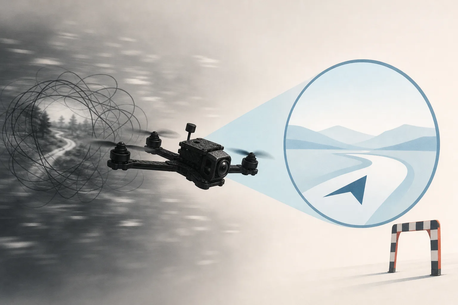 AI-generated story-specific editorial illustration for Edge autonomy’s real constraint is not just sensing—it is what the system chooses to remember.