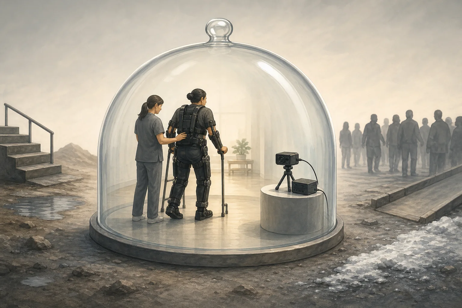AI-generated story-specific editorial illustration for Robotics Claims Get Real Only When Their Operating Envelope Is Named.