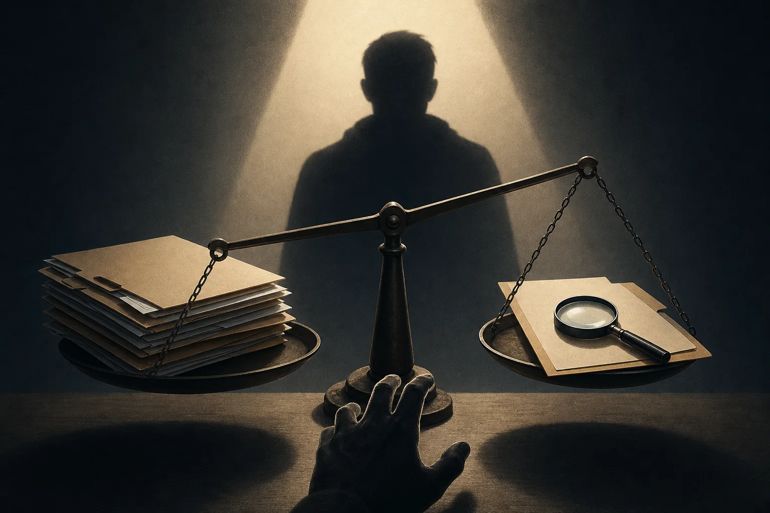 AI-generated story-specific editorial illustration for ShinyHunters Arrest Reporting Shows Why the Public Record Matters as Much as the Arrest.