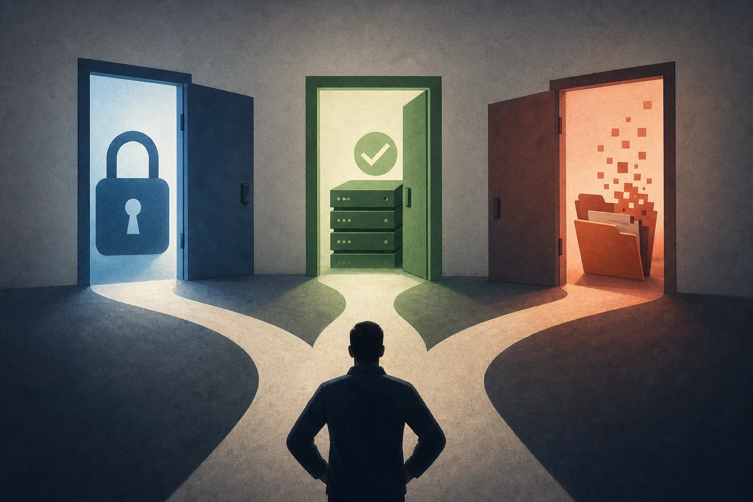 AI-generated story-specific editorial illustration for Account Lockouts and Ransomware Create Different Recovery Problems.