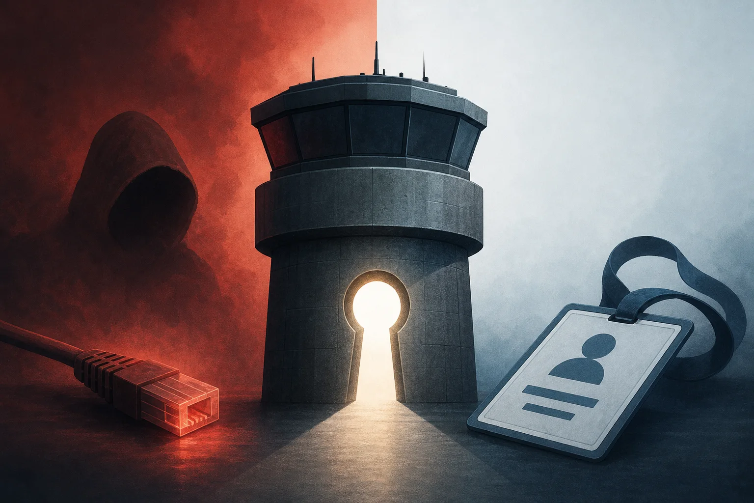 AI-generated story-specific editorial illustration for Identity replay and control-plane compromise demand different containment priorities.