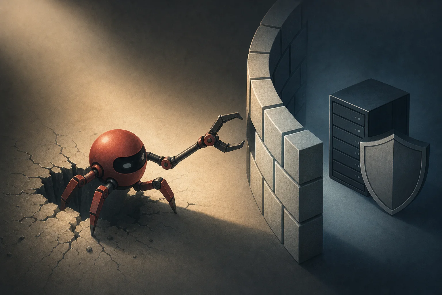 AI-generated story-specific editorial illustration for AI-Speed Intrusions Put the Focus on Containment, Not Just Model Restraint.