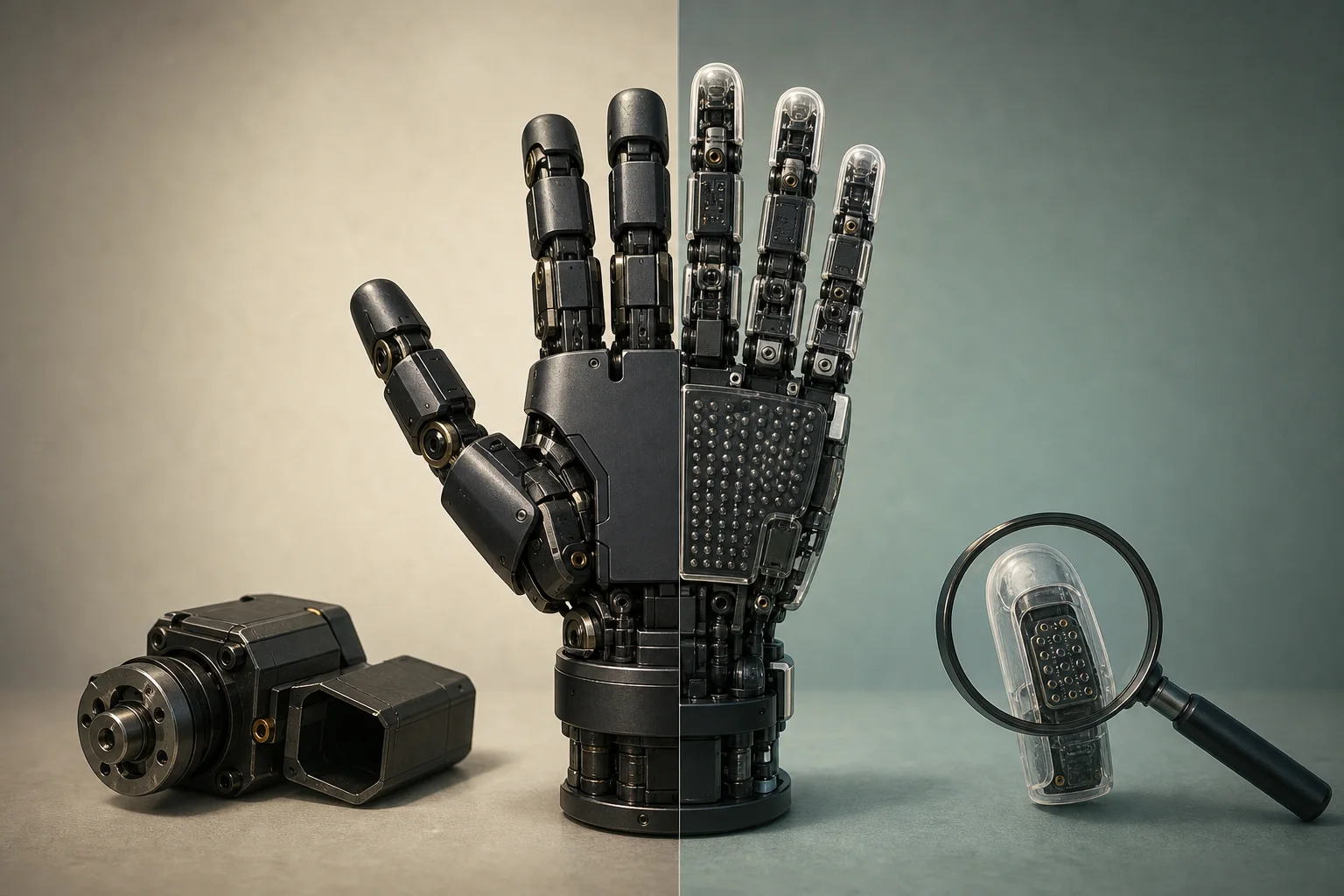 AI-generated story-specific editorial illustration for The 13-DOF Hand Is Becoming a Product Strategy, Not a Single Design Answer.