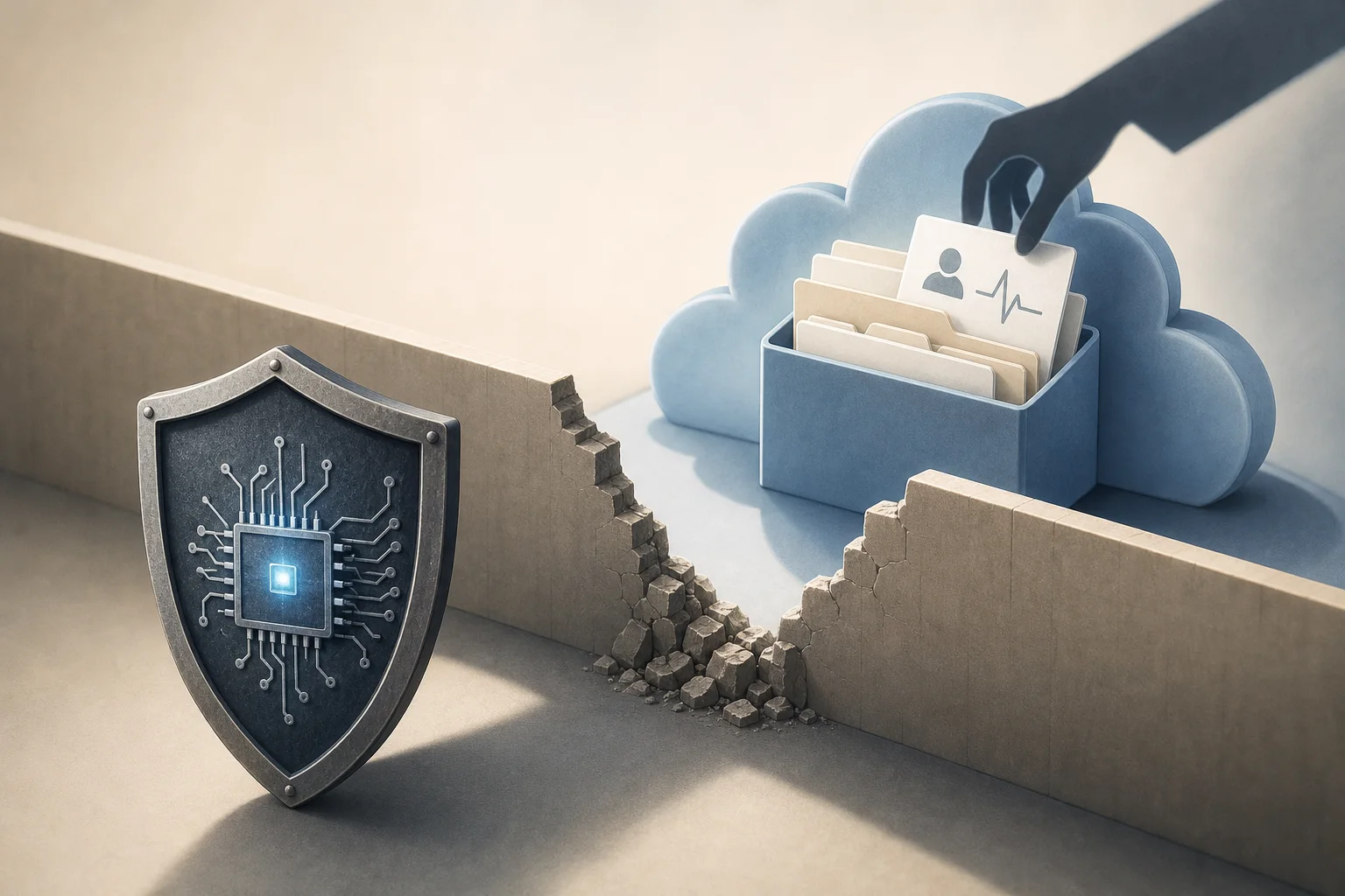 AI-generated story-specific editorial illustration for Hardware Malware Detectors Can Add Signal, but They Cannot Govern a Hosted Application Breach.
