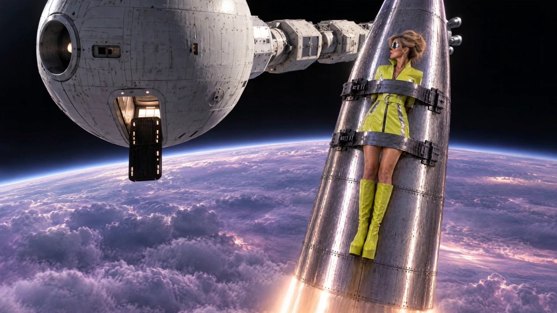 Part 2 opening. Actual frame from Andromeda’s missile approach.