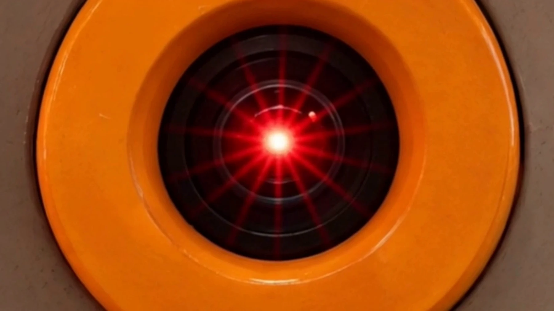 Final cut, 1:44.2. The companion’s camera glows red after HAL’s eye fades.